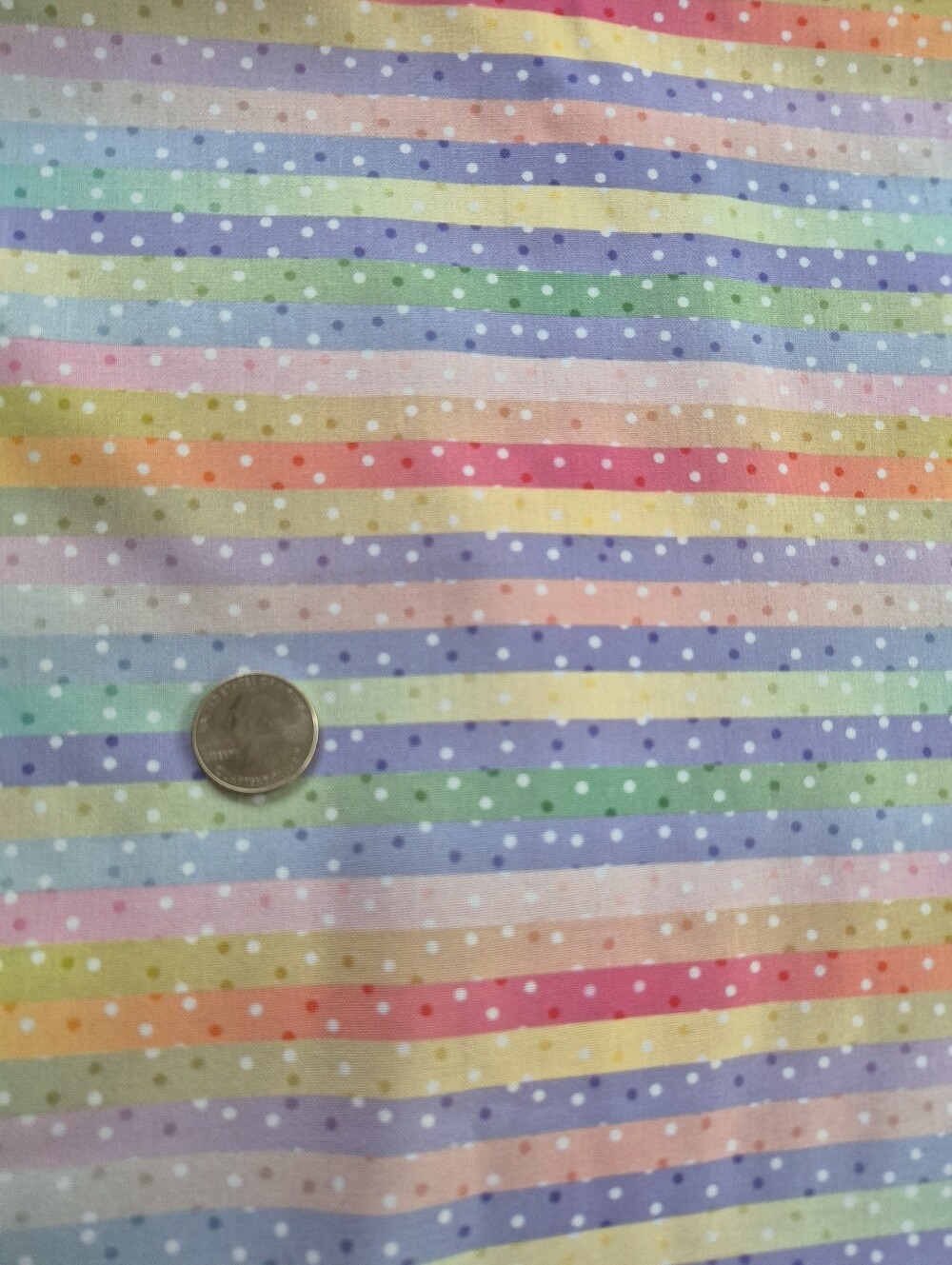 Pastel Dotted Stripes Cotton Fabric 3 Yards 2 Pieces Joann Quilting Sewing Craft
